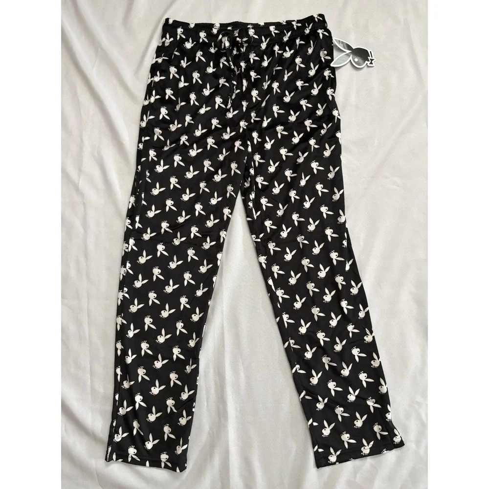 NEW Playboy Lounging Pajama Pants Size Large Playboy Pajama Playboy Pants Black